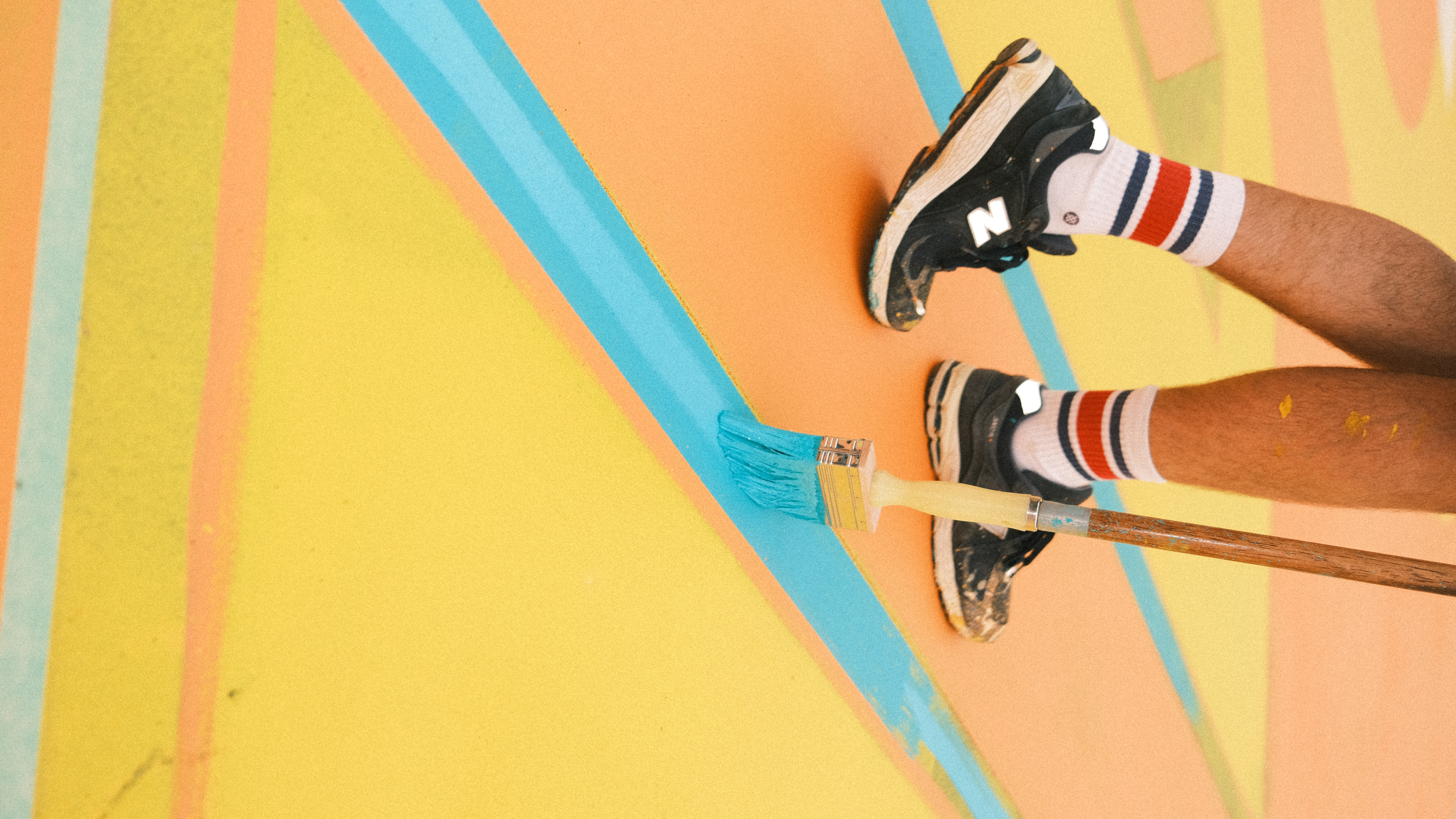 Painting court lines