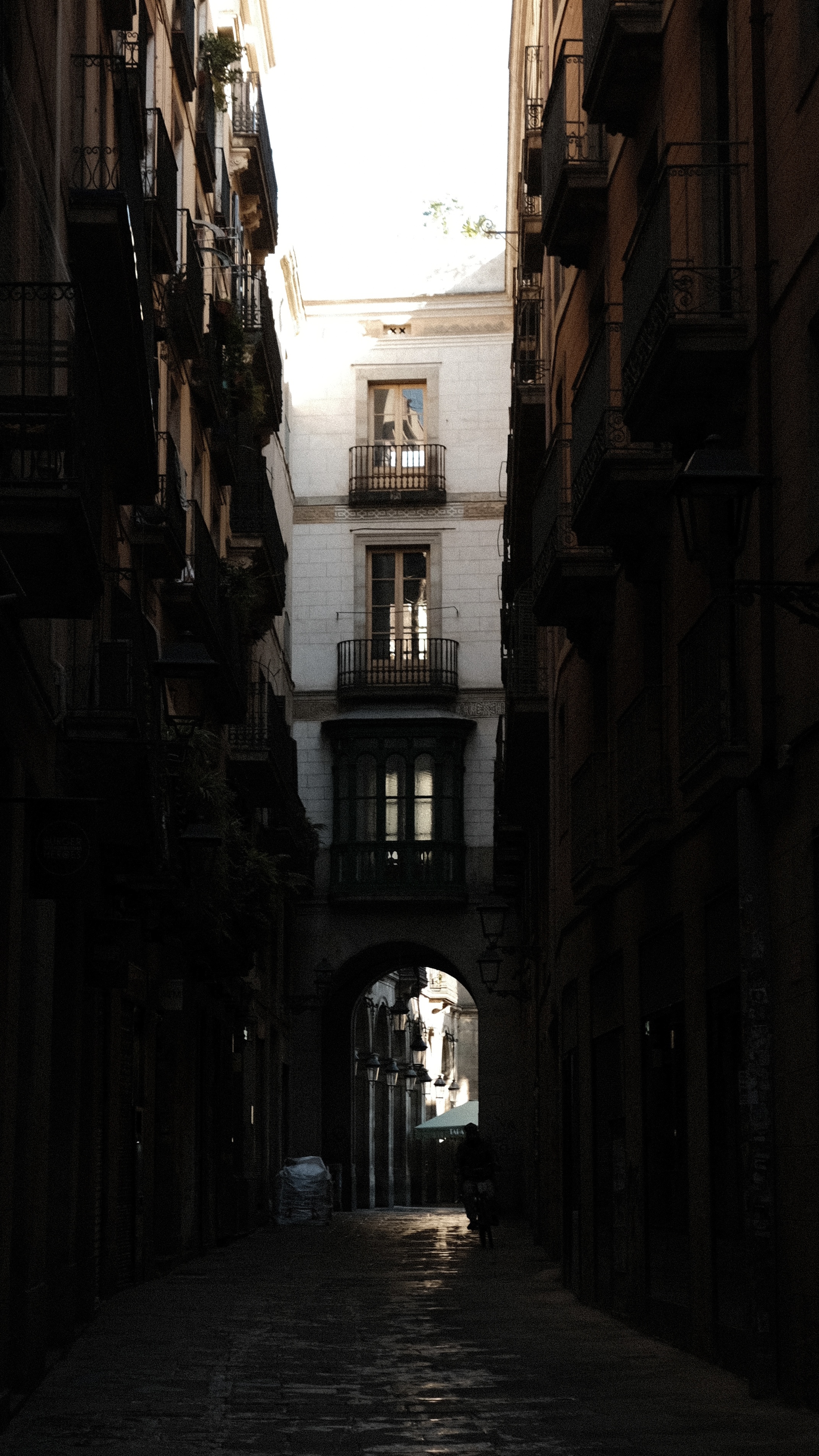 Narrow alley in an old European city